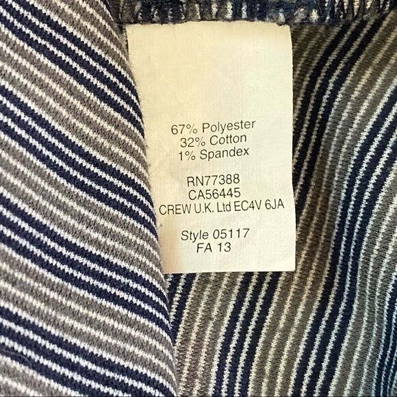 Madewell Textured Blue and Gray Stripe Stretch Pull On Pencil skirt Size XS - Picture 4 of 4